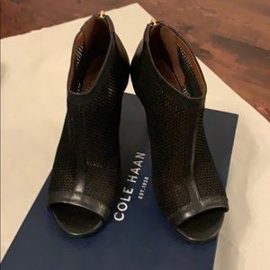Cole Haan Peep toe booties
